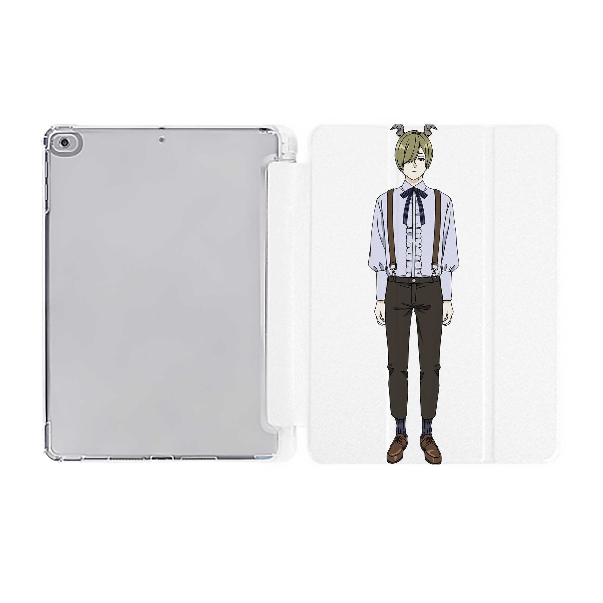 （画像用） 葬送のフリーレン Frieren IPad ケース ペン収納付き 三つ折りスタンド PUレザー×シリコン 対応機種9.5/10.5/10.9インチ